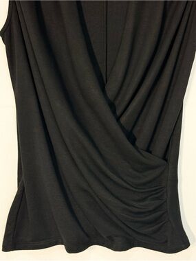 Banana Republic Black Draped Sleeveless Top Women’s Small Career Minimalist